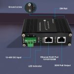 Sailtel IPE30e 30W industrial PoE injector product view 4